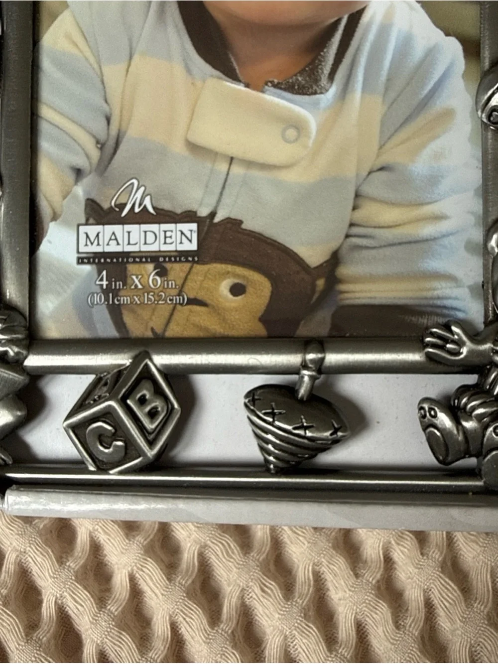 Malden Silver Nursery Photo Frame with Baby Motifs